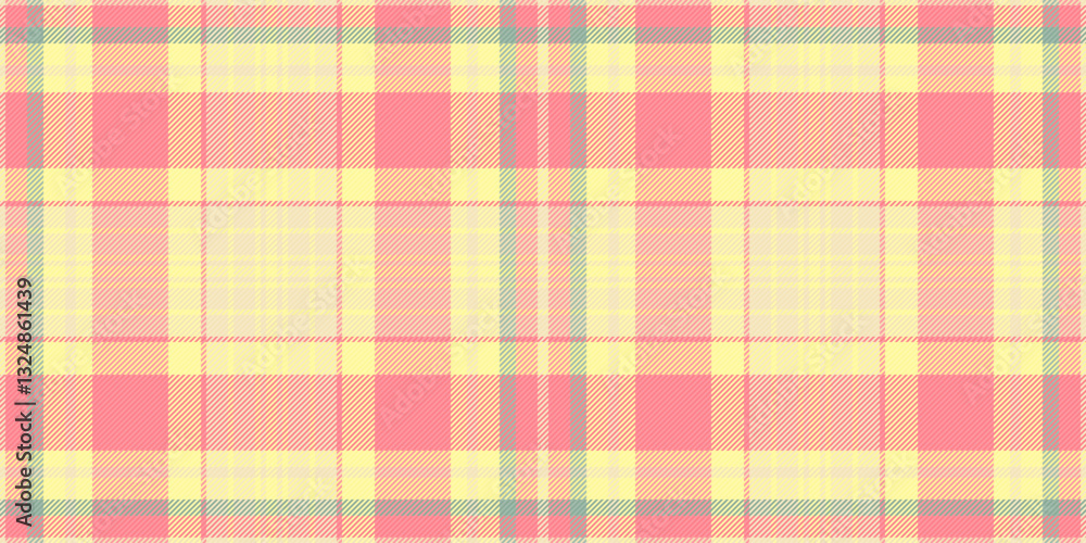 Pastel pink and yellow plaid pattern. Seamless texture ideal for textile design, fashion, websites, or packaging. Evokes feelings of warmth, comfort, and springtime. Pastel pink and yellow plaid pattern. Seamless texture ideal for textile design, fashion, websites, or packaging. Evokes feelings of warmth, comfort, and springtime.