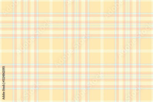 1970s texture seamless tartan, improvement background pattern vector. Frame check plaid textile fabric in light and moccasin colors.