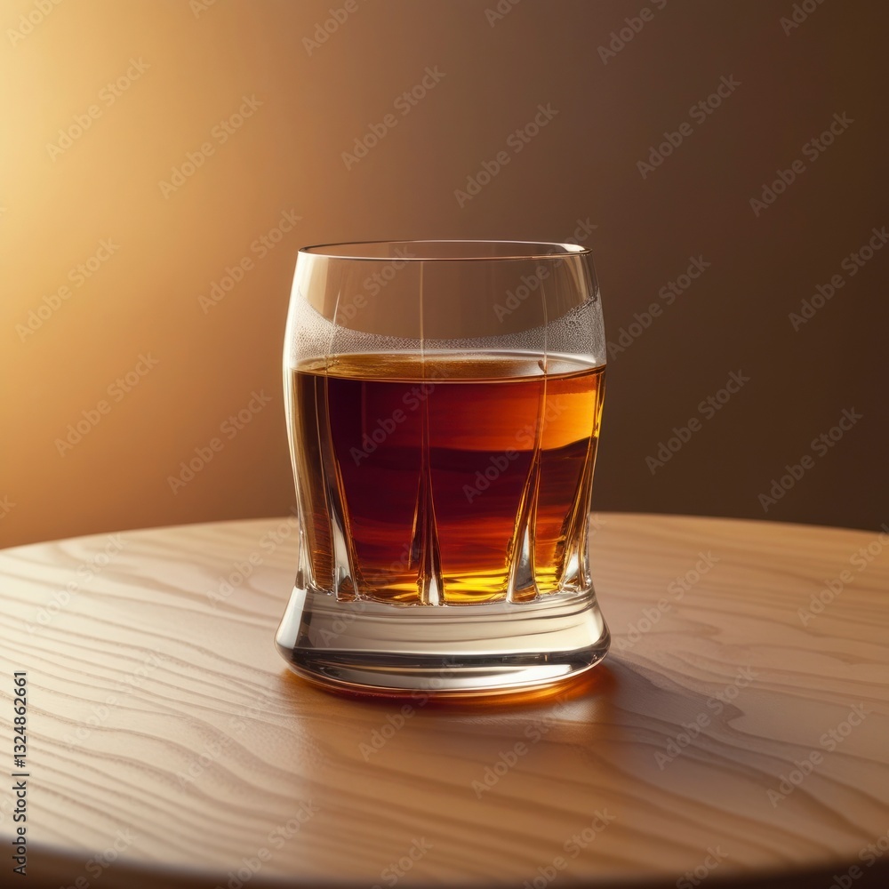 A warm-toned glass of whiskey A warm-toned glass of whiskey