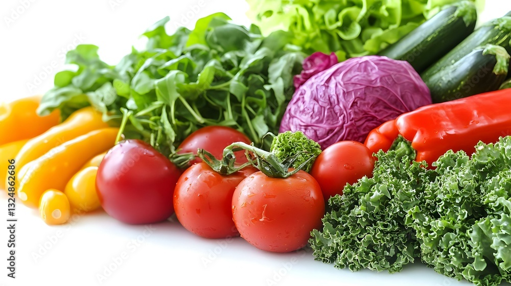 Raw vegetable background on white Raw vegetable background on white