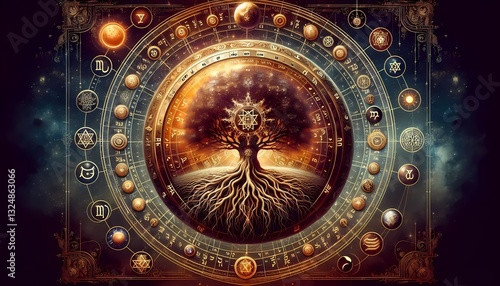 Wallpaper Mural ethereal glow tree of life Torontodigital.ca