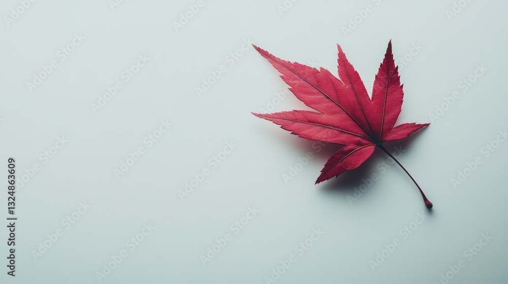 Red maple leaf on a white background. Suitable for nature, autumn, or Canada-related themes. Red maple leaf on a white background. Suitable for nature, autumn, or Canada-related themes.