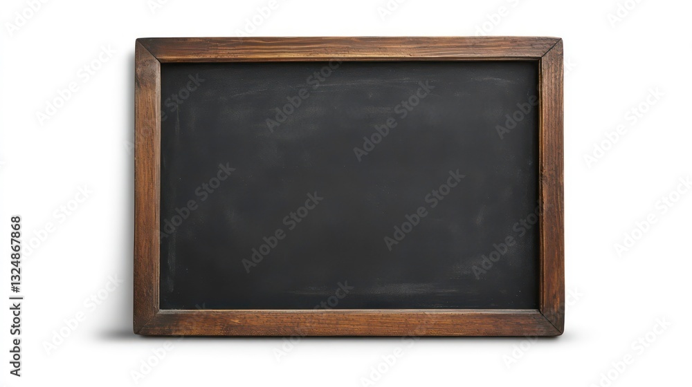 Empty Wooden Framed Chalkboard Isolated on White Background. Possible Use Education Stock Photo Empty Wooden Framed Chalkboard Isolated on White Background. Possible Use Education Stock Photo