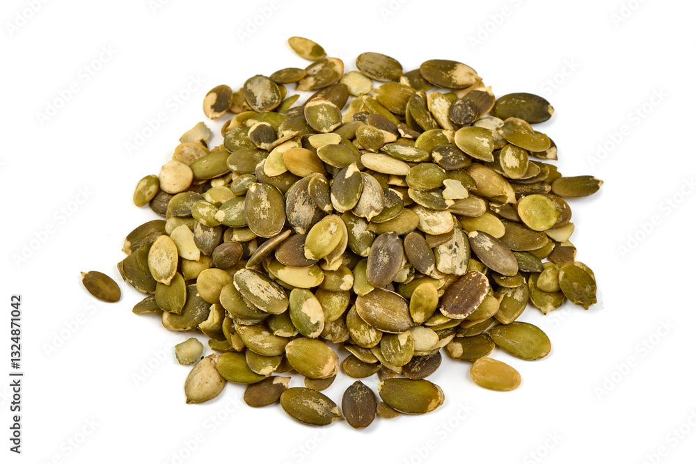 Pumpkin Seeds Isolated on White Background. Pumpkin Seeds Isolated on White Background.