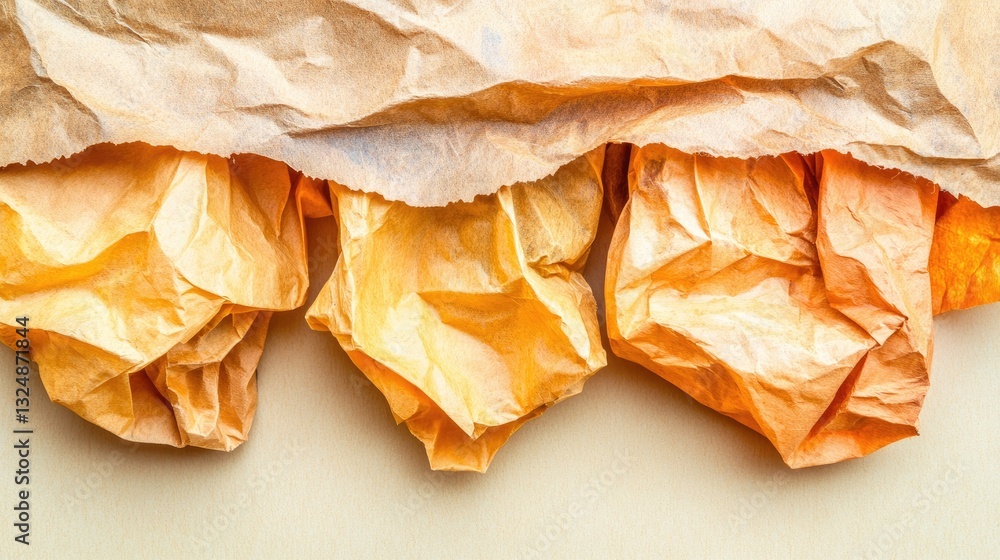 custom made wallpaper toronto digitalCrumpled paper bags on beige background