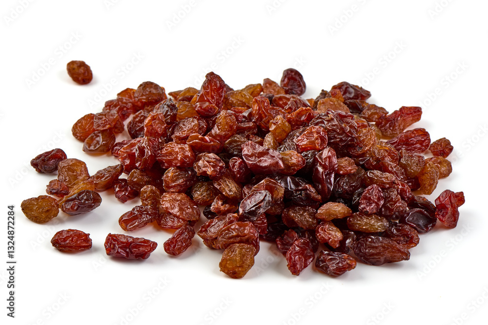 Dried Raisins Isolated on White Background. Dried Raisins Isolated on White Background.