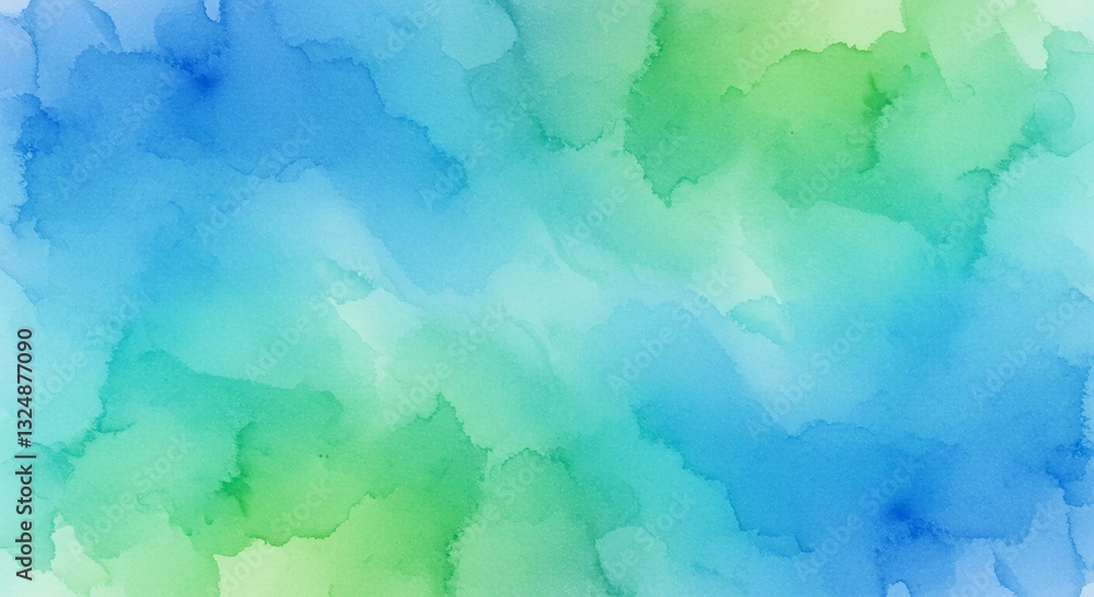 Obraz premium Abstract Watercolor Background Teal Blue and Green Gradient Texture