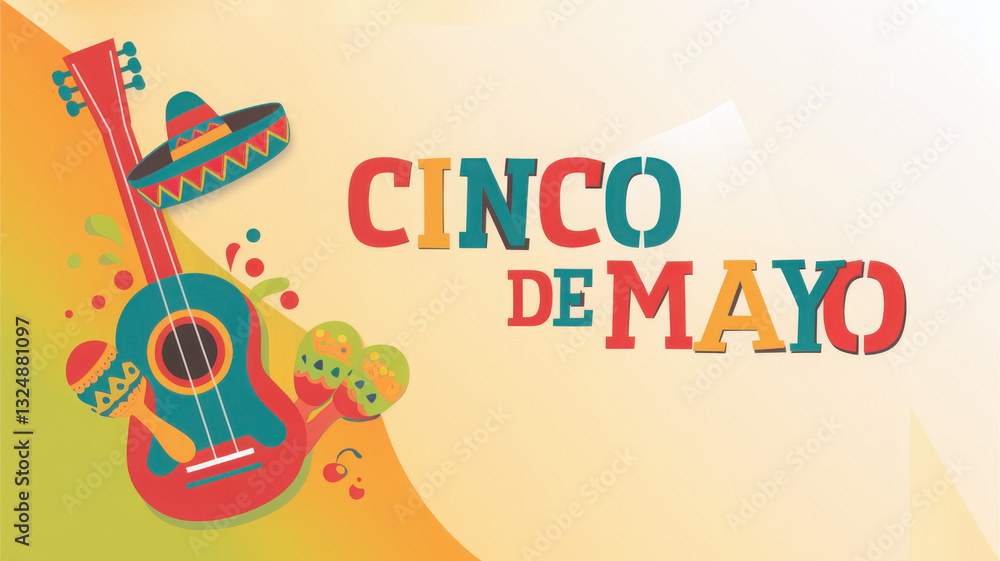 Fototapeta premium Cinco de mayo banner and background design 