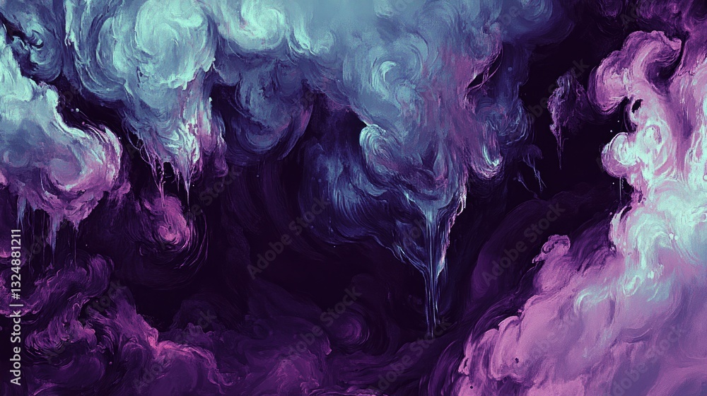 Fototapeta premium Abstract swirls of paint, vibrant colors