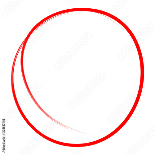 Free Download Red brush stroke round highlight circle - GFXLoad