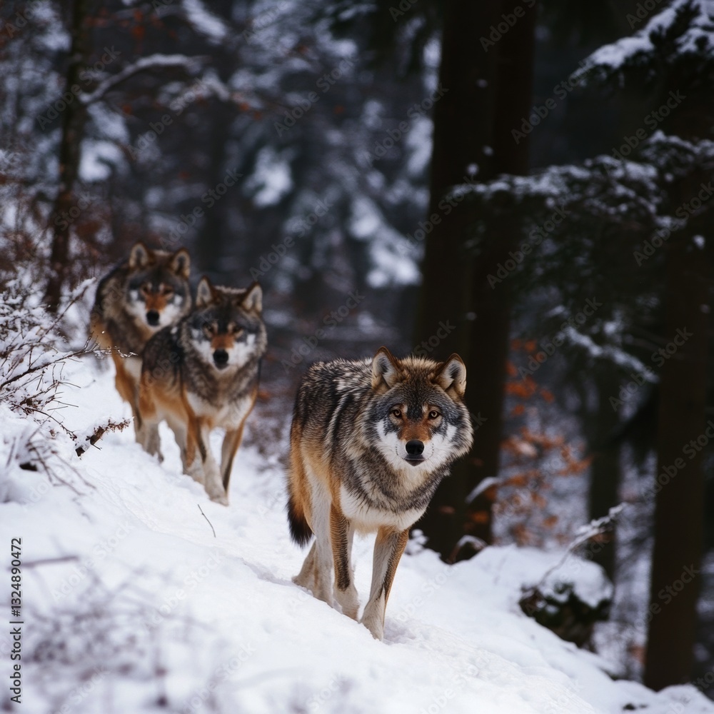 Naklejka premium Wolves in Bavaria