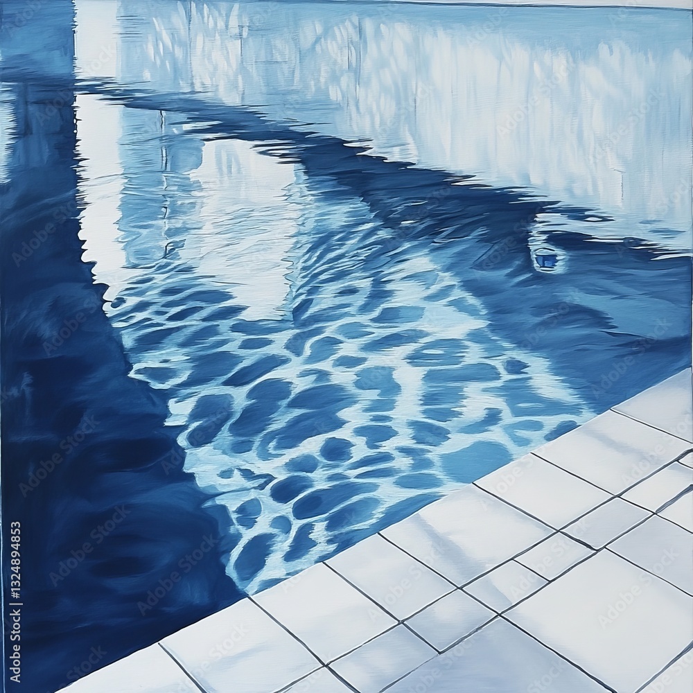 Obraz premium Shadows dance in cerulean pool