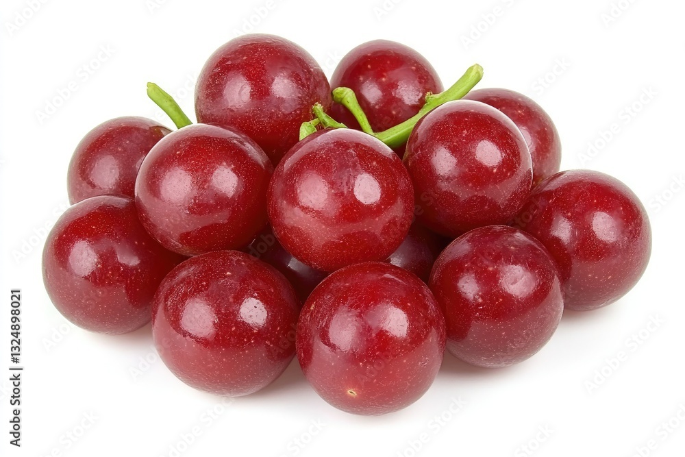 Cluster of plump, red grapes. Fresh, juicy, and ready to eat Cluster of plump, red grapes. Fresh, juicy, and ready to eat