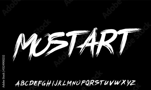 Grunge capital letters, alphabet. Punk and grunge style alphabet. Stencil graffiti font. Bold brush drawn vector typography. ink dirty texture capital letters