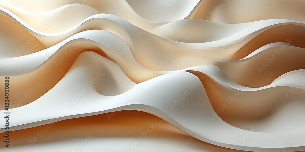Obraz premium Abstract beige wave pattern