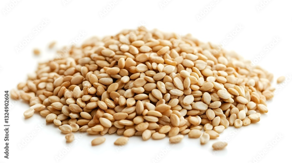 Pile of Sesame Seeds Isolated on White Background Pile of Sesame Seeds Isolated on White Background