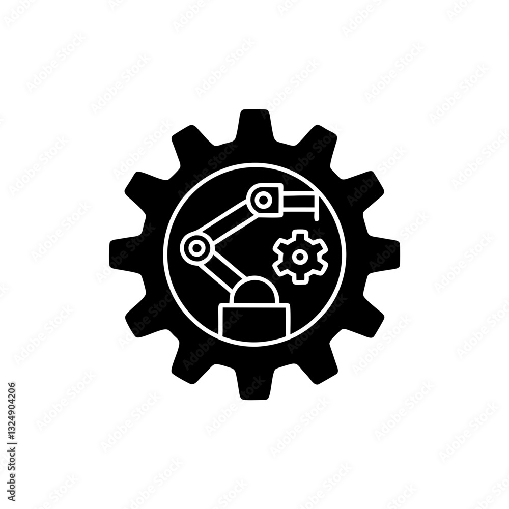 creative details robotic process automation icon vector illustration creative details robotic process automation icon vector illustration