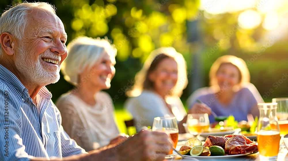 A lively outdoor celebration with loved ones enjoying the sunshine. A lively outdoor celebration with loved ones enjoying the sunshine.
