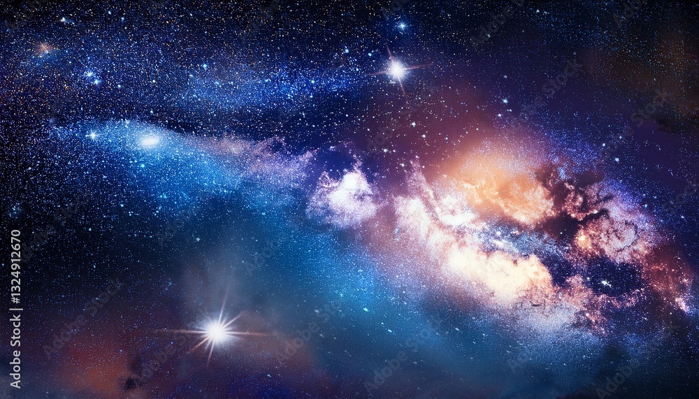 Obraz premium universe with stars nebulae and galaxy night sky background
