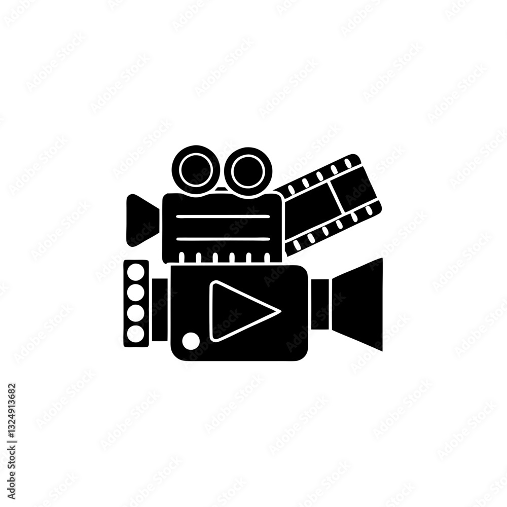 Obraz premium creative details video editing workflow icon vector illustration