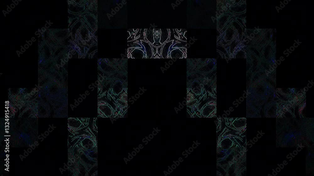 beautiful video colorful abstract bright light energy 4K of smooth lines waves glittering light effect on black background	