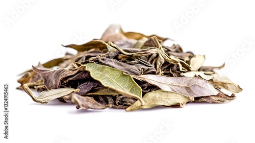 Wallpaper Mural Pile of White Tea Leaves isolated on white background Torontodigital.ca