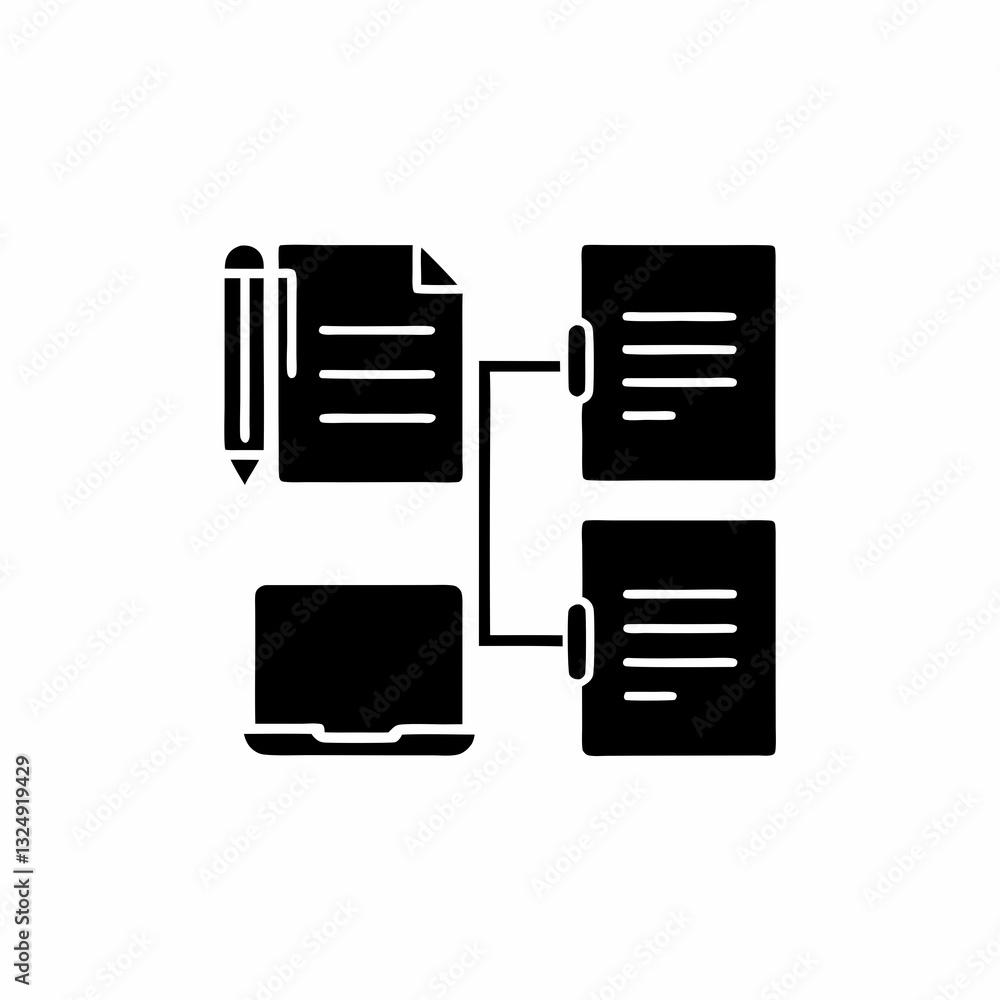 creative details publishing workflow icon vector illustration creative details publishing workflow icon vector illustration