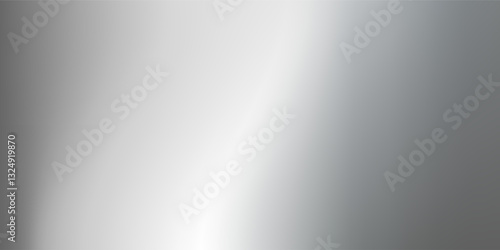 Abstract silver foil background with metal mirror texture. Chrome gradient surface with light illustration simple