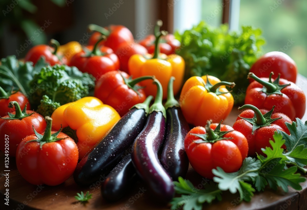 colorful display fresh ingredients artfully arranged showcasing vibrant colors captivating appealing eye, assortment, contrast, culinary, design, decorations colorful display fresh ingredients artfully arranged showcasing vibrant colors captivating appealing eye, assortment, contrast, culinary, design, decorations