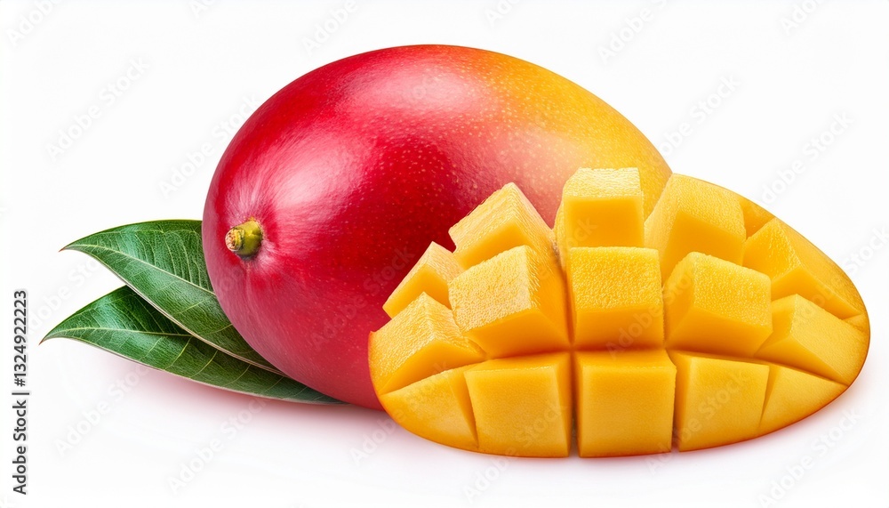 mango isolated whole ripe red mango with slice on white background nsliced mango with clipping path full depth of field mango isolated whole ripe red mango with slice on white background nsliced mango with clipping path full depth of field