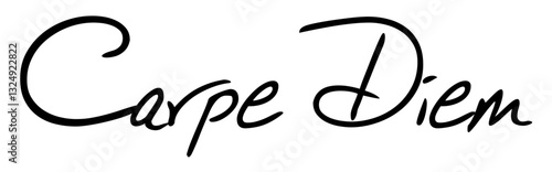 Vector graphics: Motivation through the saying "Carpe Diem", quote from the Roman poet Horace, colloquial translation: "Seize the day“, Version 901
