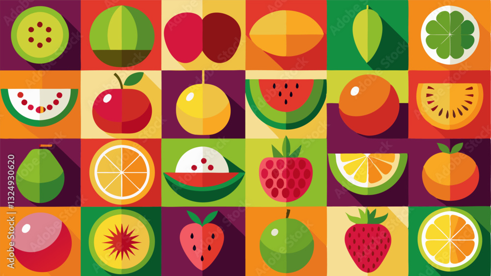 Fruits Flat Design Icon Set, Vector illustration set of some fruit clipart vector, isolated on a white background, fruit wallpaper Fruits Flat Design Icon Set, Vector illustration set of some fruit clipart vector, isolated on a white background, fruit wallpaper
