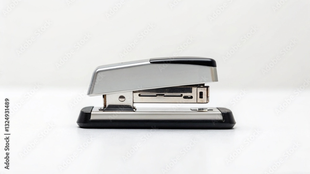 Sleek Metal Stapler: Office Essentials, High-Resolution Image. Perfect for presentations, websites, and marketing materials. Crisp, clean design, showcasing a modern workspace aesthetic. Sleek Metal Stapler: Office Essentials, High-Resolution Image. Perfect for presentations, websites, and marketing materials. Crisp, clean design, showcasing a modern workspace aesthetic.