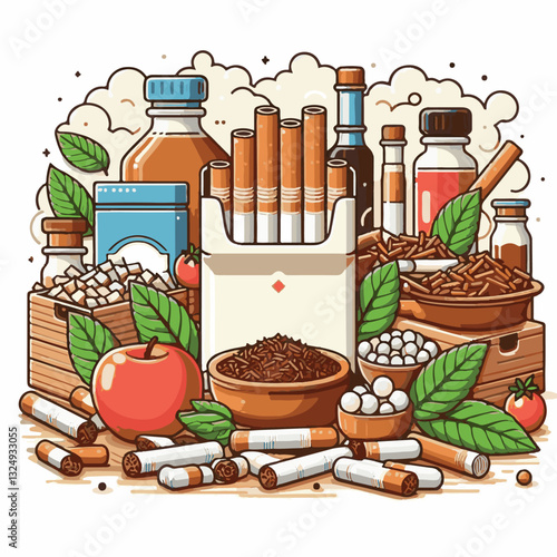 tobacco, nicotine, cigarette, health, background, cigar, smoke, cancer, leaf, addiction, risk, narcotic, unhealthy, toxic, plant, danger, industry, natural, crop, product, organic, nature, habit, harv