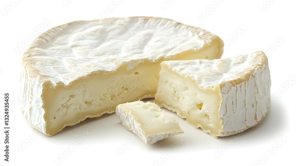 Camembert cheese isolated on white background Camembert cheese isolated on white background