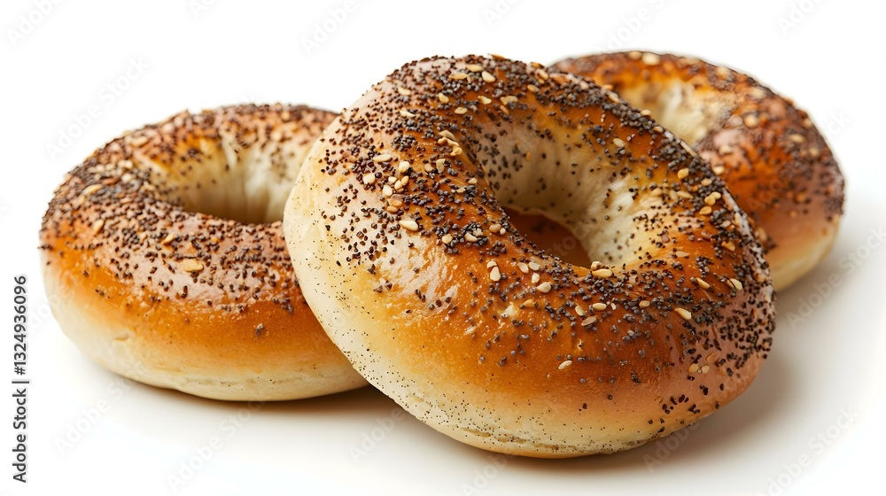 A bagel on a white background A bagel on a white background