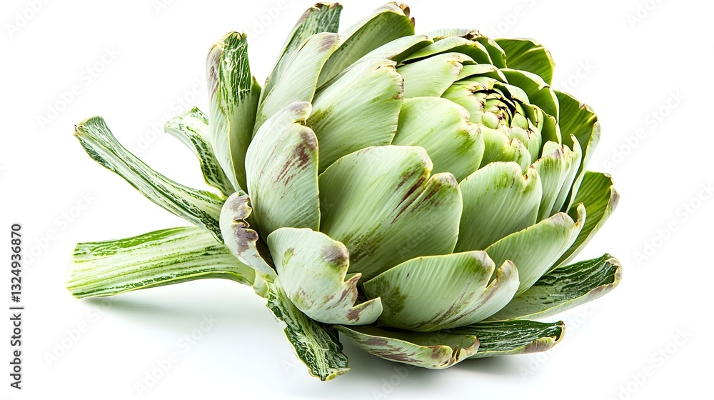 Fototapeta premium Artichoke against a white background