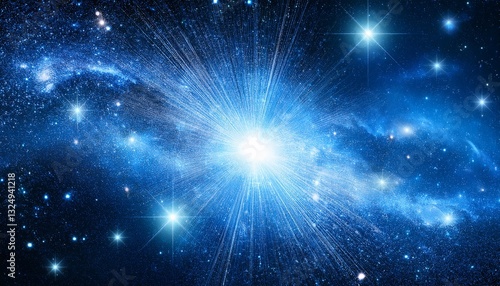 cosmic sparkle a dazzling blue galaxy background