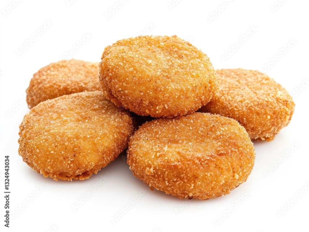 Succulent Breaded Chicken Wings on White Background, Perfect for Dinner Parties and Snack Time Succulent Breaded Chicken Wings on White Background, Perfect for Dinner Parties and Snack Time
