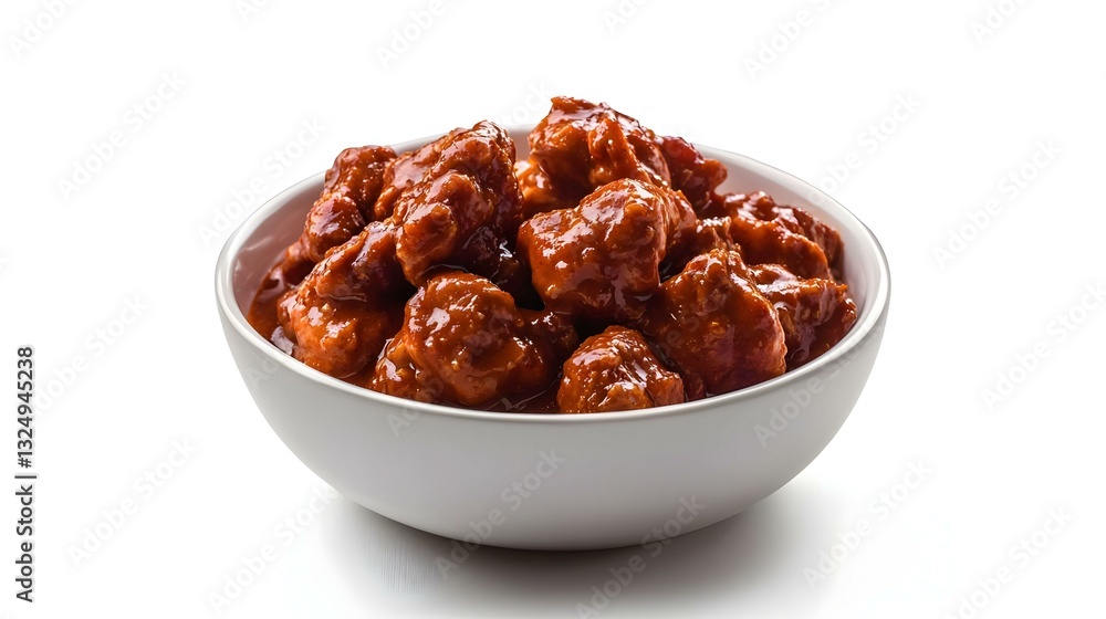 Bowl of tasty chicken tikka masala on white Bowl of tasty chicken tikka masala on white