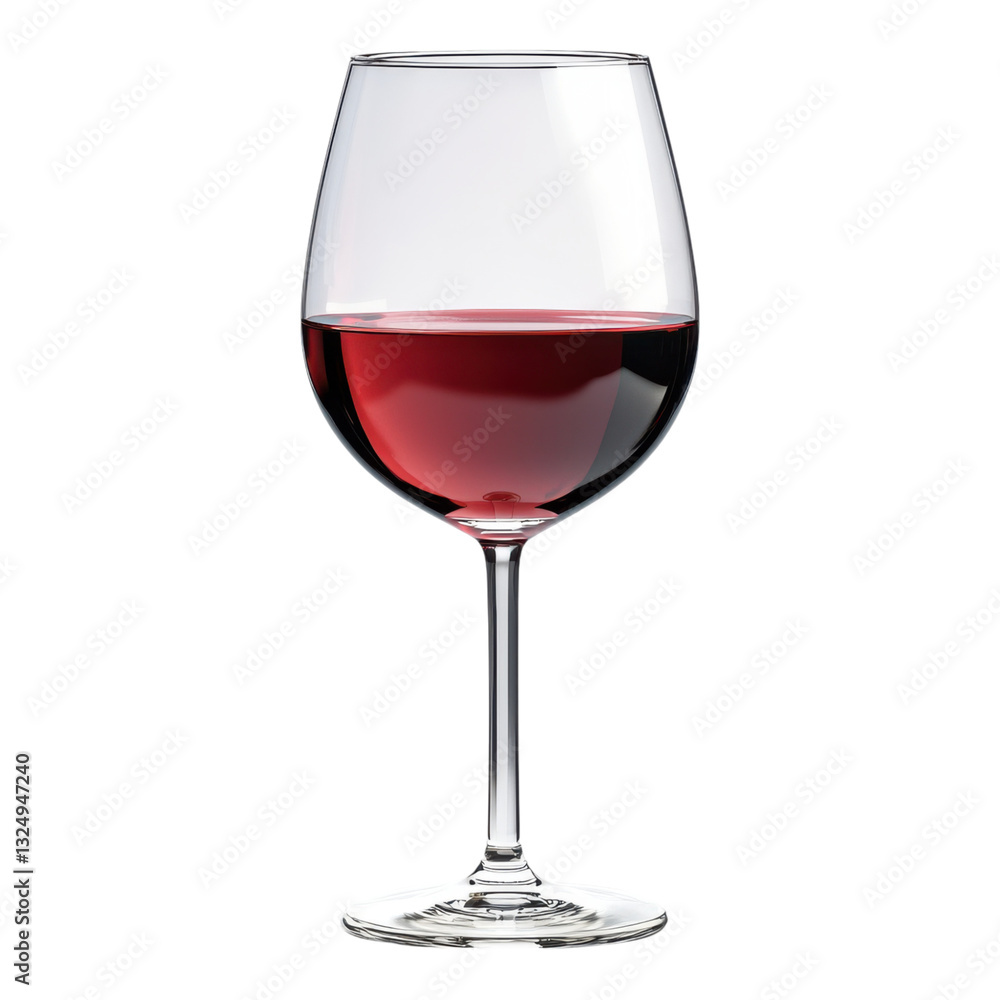 A elegant wine glass filled with red wine, showcasing its rich color and sleek design. A elegant wine glass filled with red wine, showcasing its rich color and sleek design.