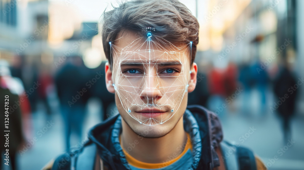 Face id technology - abstract concept. 3d scan face and recognition person user. smartphone identifies human and verification access right to personal information and confidential data. Face id technology - abstract concept. 3d scan face and recognition person user. smartphone identifies human and verification access right to personal information and confidential data.