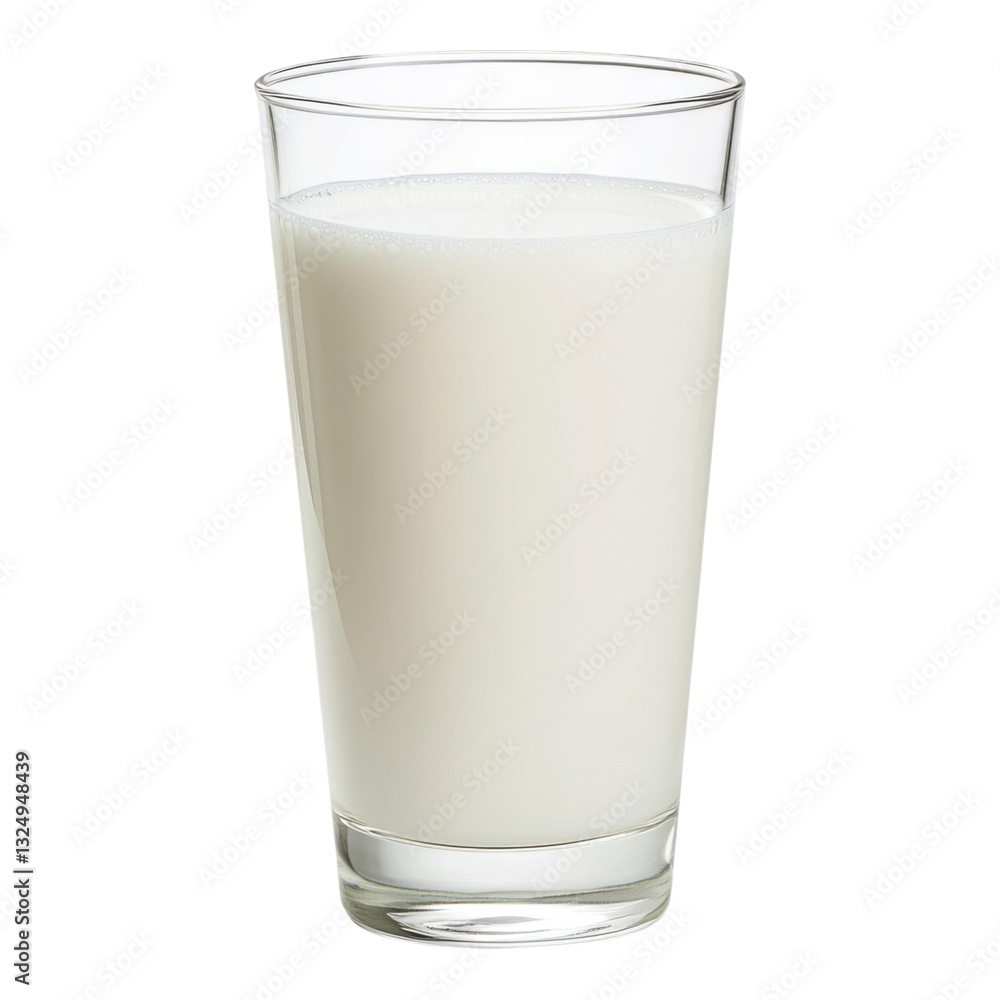 A clear glass filled with fresh, creamy milk. A clear glass filled with fresh, creamy milk.