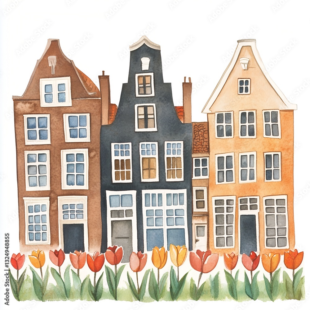 Fototapeta premium Amsterdam Townhouses