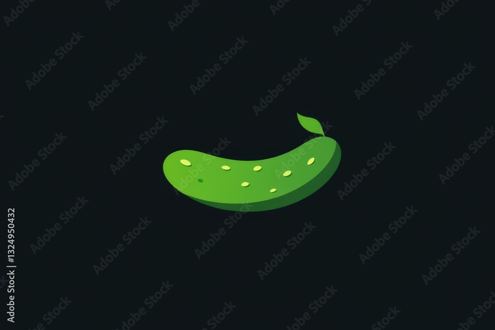 A stylized illustration of a cucumber on a dark background, showcasing its vibrant color and unique design, perfect for culinary-themed artwork and promotional material. A stylized illustration of a cucumber on a dark background, showcasing its vibrant color and unique design, perfect for culinary-themed artwork and promotional material.