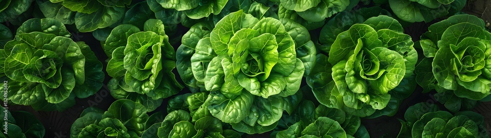 Fototapeta premium fresh green lettuce with crisp and textured leaves