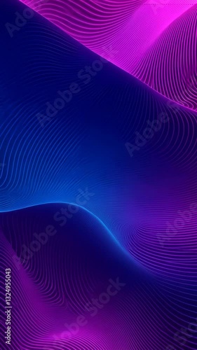 purple blue waves abstract digital tech lines background ai generated vertical video concept