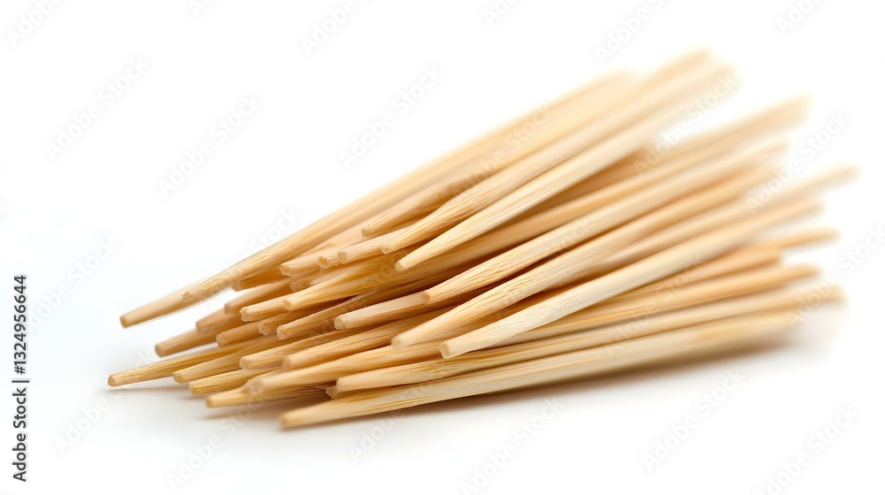 Pile of toothpicks isolated on white background Pile of toothpicks isolated on white background
