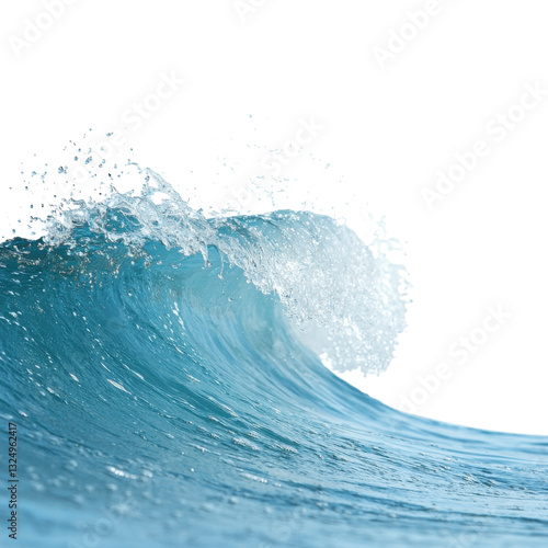 Wallpaper Mural A vibrant wave cresting against a dark background, showcasing the dynamic power and beauty of ocean water in motion. Torontodigital.ca