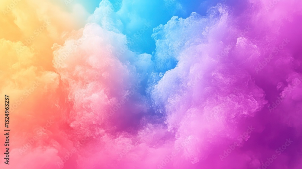 Colorful Clouds Pastel hues create a dreamy, ethereal sky background effect Colorful Clouds Pastel hues create a dreamy, ethereal sky background effect